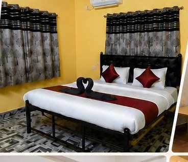 Vibrant boutique guest room